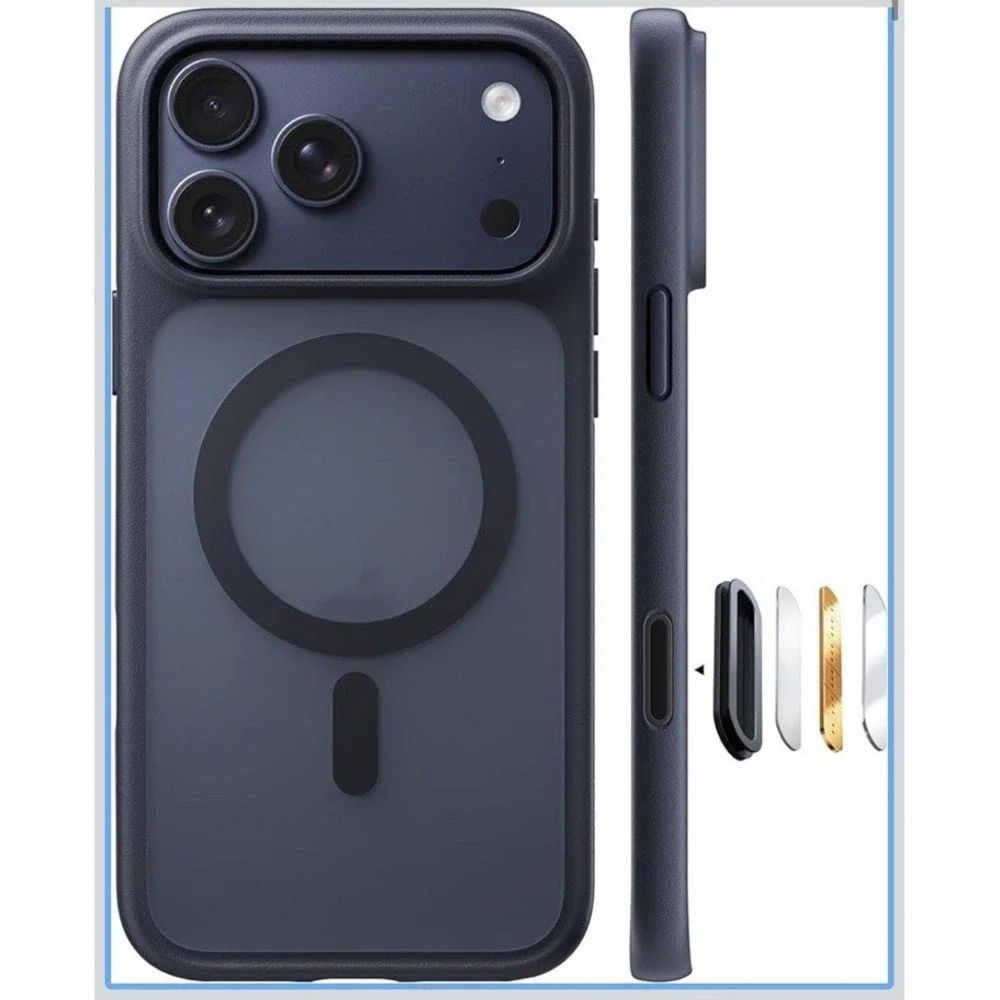 TORRAS Magnetic Shockproof for iPhone 17 Pro Case, Fit‎ for MagSafe, Black